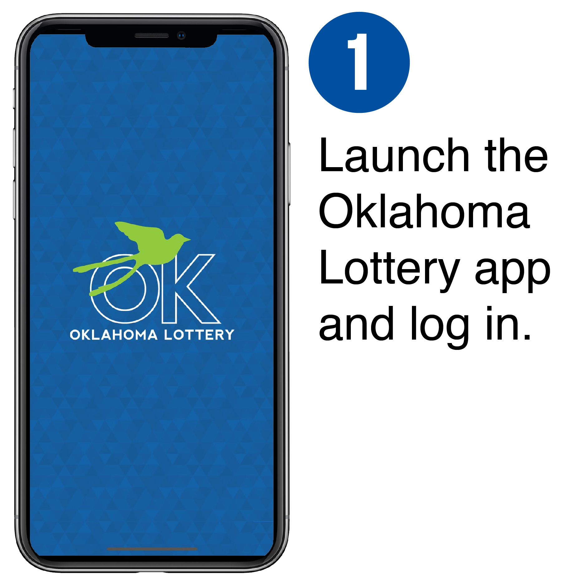 1. open the oklahoma lottery app