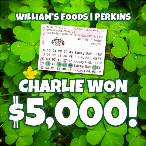 Charlie won $5,000!