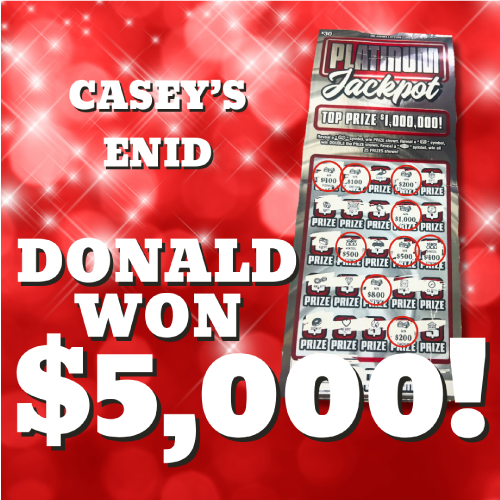 Donald won $5,000!