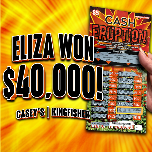 Eliza won $40,000!