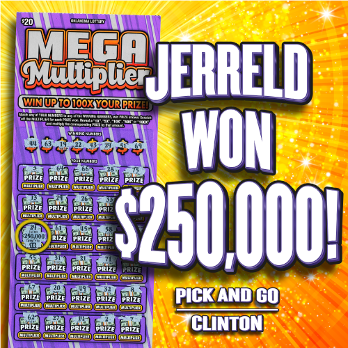 Jerreld won $250,000!