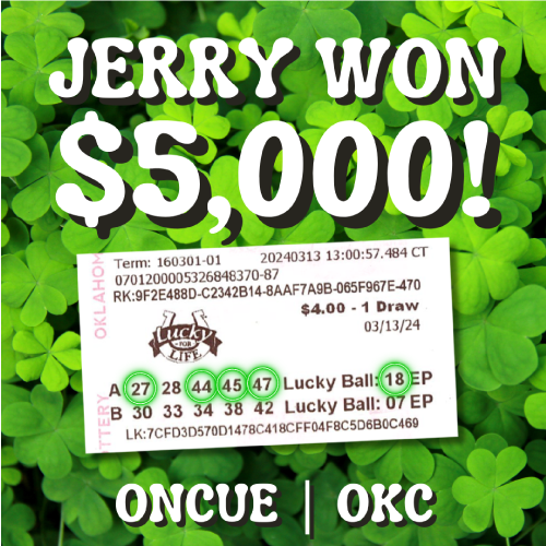Jerry won $5,000!