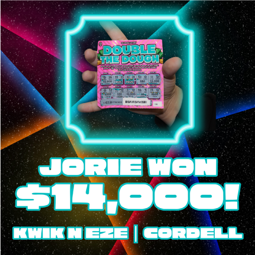 Jorie won $14,000!