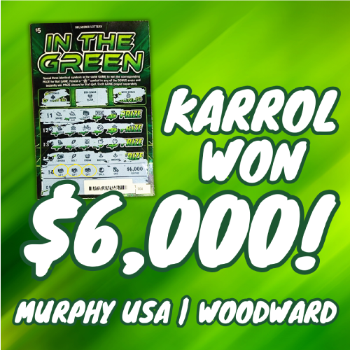 Karrol won $6,000!