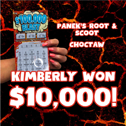 Kimberly won $10,000!
