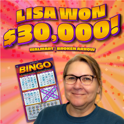 Lisa won $30,000!