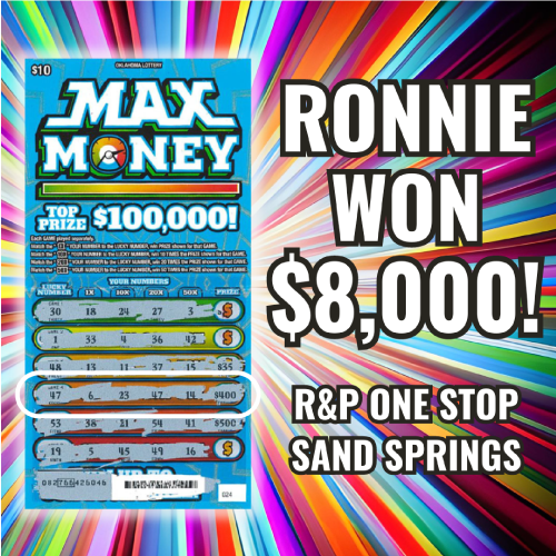 Ronnie won $8,000!