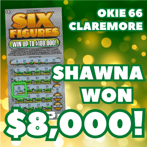 Shawna won $8,000!
