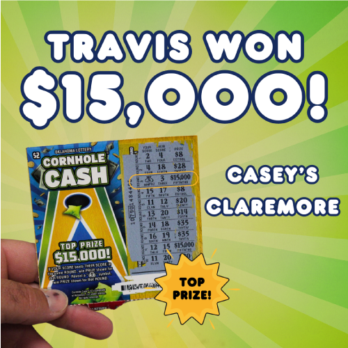Travis won $15,000!