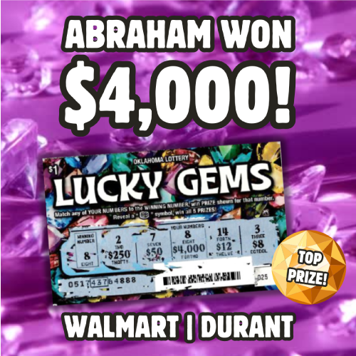 abraham won $4,000!