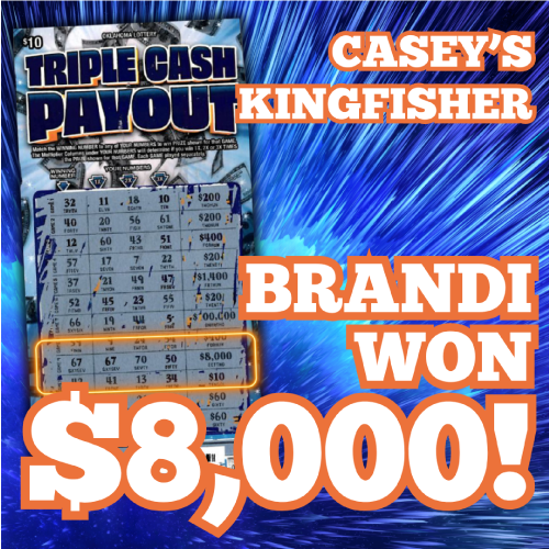 Brandi won $8,000!