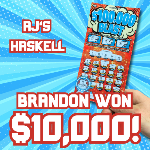 Brandon won $10,000!