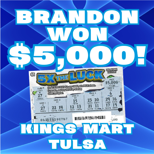 Brandon won $5,000!