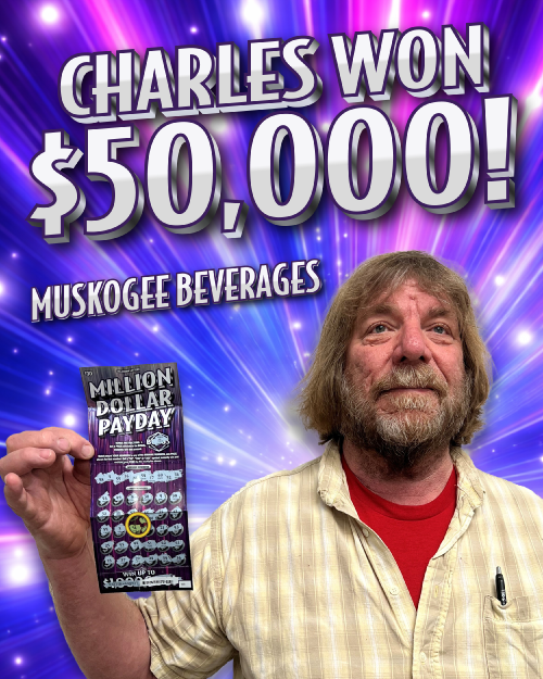 charles won $50,000!