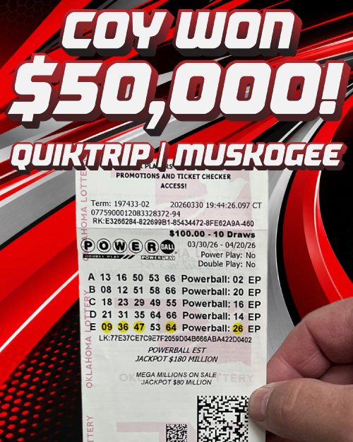 coy won $50,000!