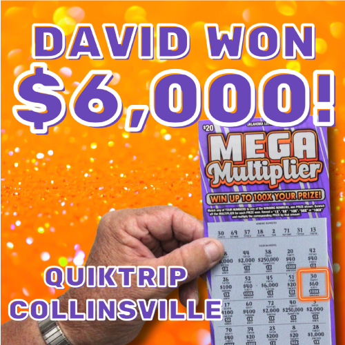 David won $6,000!