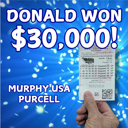 donald won $30,000!