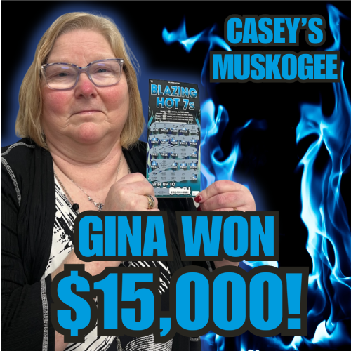 gina won $15,000!