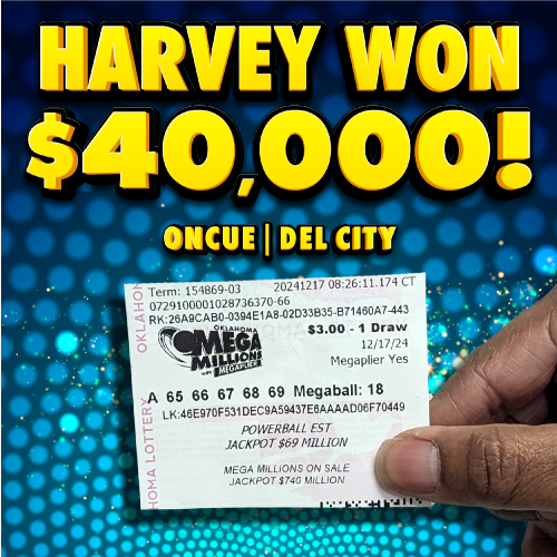 harvey won $40,000!