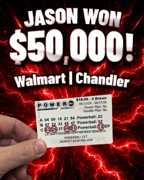 jason won $50,000!