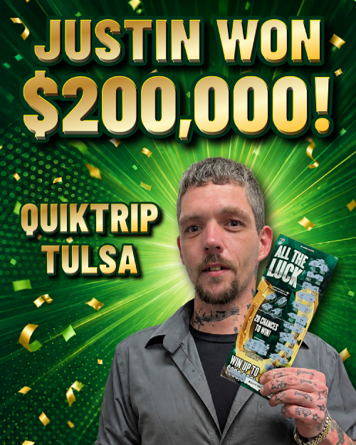 justin won $200,000!