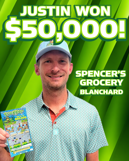 justin won $50,000!