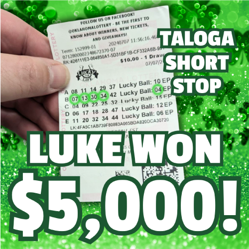 Luke won $5,000!
