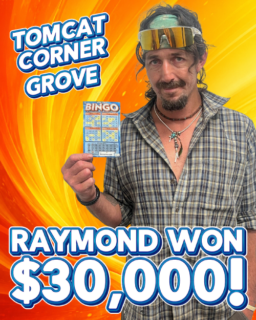 raymond won $30,000!