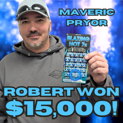 robert won $15,000!