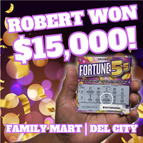 Robert won $15,000!