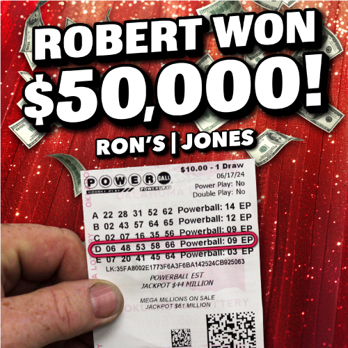 Robert won $50,000!