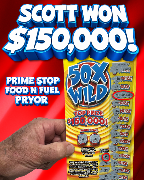 Scott won $150,000!