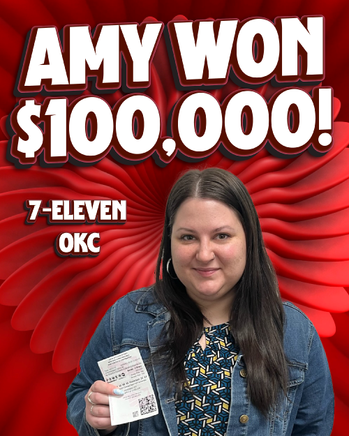 amy won $100,000!