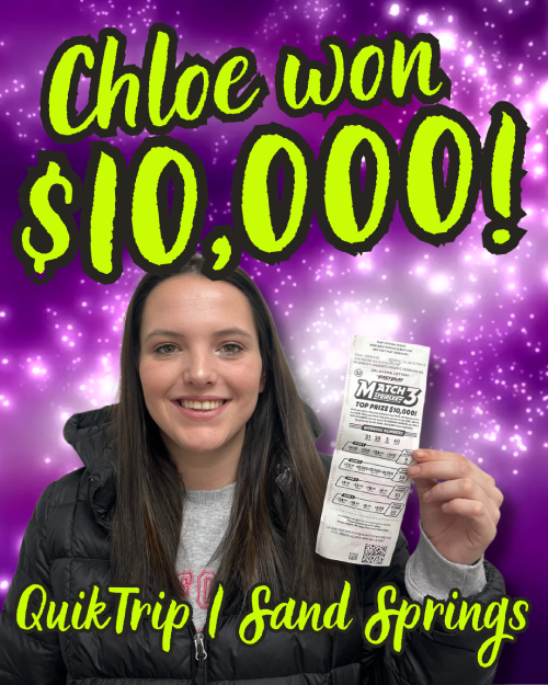 chloe won $10,000!