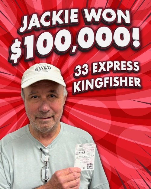 jackie won $100,000!