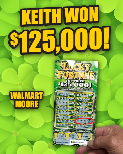 keith won $125,000!