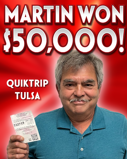 martin won $50,000!