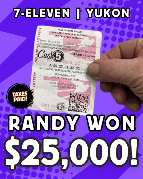 randy won $25,000!