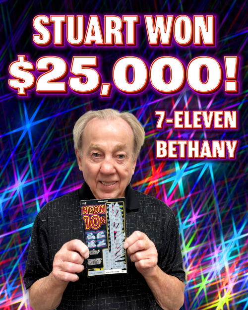 stuart won $25,000!
