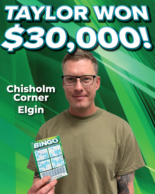 taylor won $30,000!