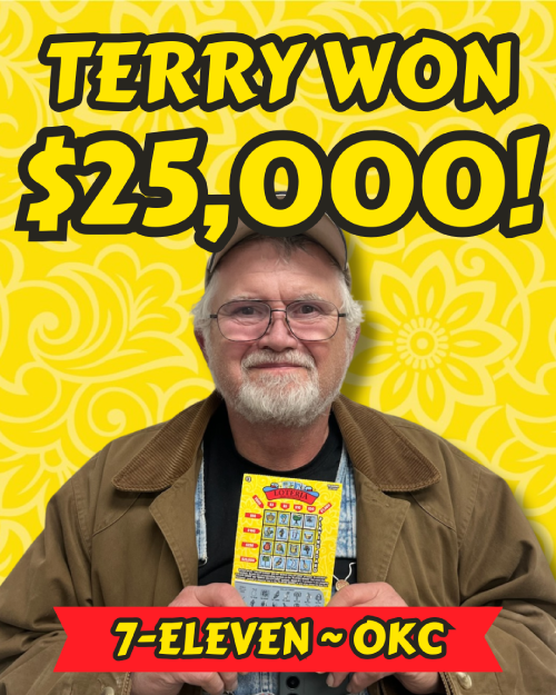 terry won $25,000!