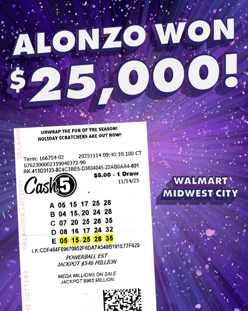 alonzo won $25,000!