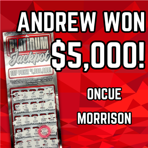 Andrew won $5,000!