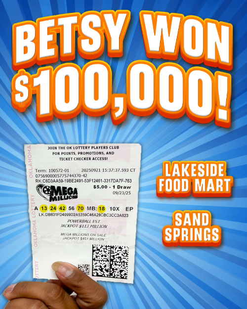 Betsy won $100,000!