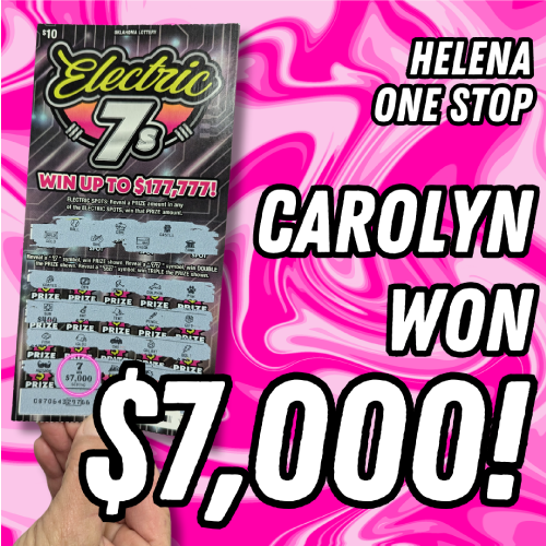 carolyn won $7,000!