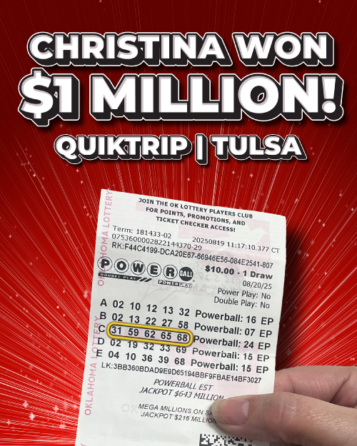 christina won $1,000,000!