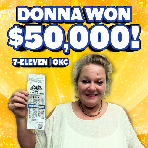 Donna won $50,000!