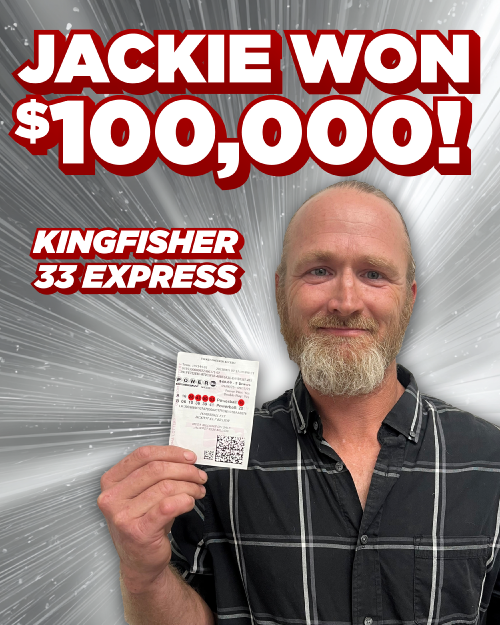 jackie won $100,000!