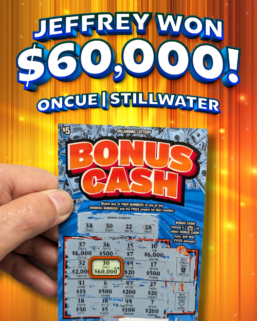 jeffrey won $60,000!