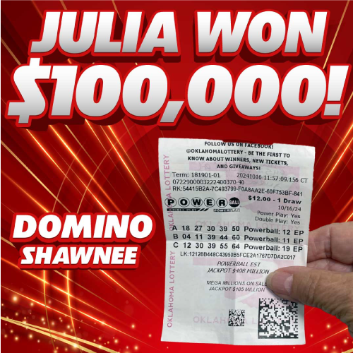 julia won $100,000!